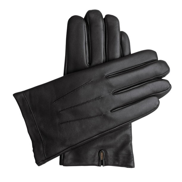 NEW MENS CLASSIC GENUINE BLACK LAMBSKIN-KID LEATHER DRESS GLOVES-CASHMERE LINED NEW MENS CLASSIC GENUINE BLACK LAMBSKIN-KID LEATHER DRESS GLOVES-CASHMERE LINED